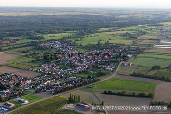 Kapsweyer in the state Rhineland-Palatinate, Germany from above