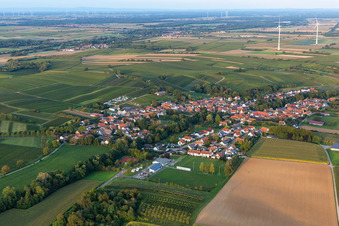 Dierbach in the state Rhineland-Palatinate, Germany from above