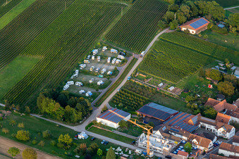 Aerial photograpy of Motorhome parking in Dierbach in the state Rhineland-Palatinate, Germany