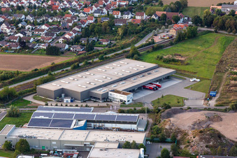 Oblique view of Eichenlaub Logistics GmbH in Rohrbach in the state Rhineland-Palatinate, Germany