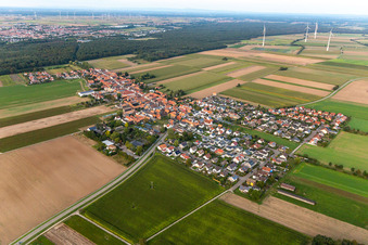 Oblique view of District Hayna in Herxheim bei Landau in the state Rhineland-Palatinate, Germany