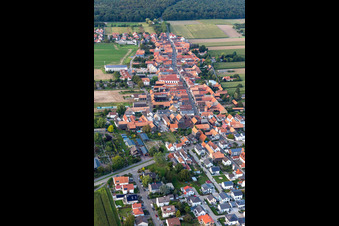 District Hayna in Herxheim bei Landau in the state Rhineland-Palatinate, Germany from above