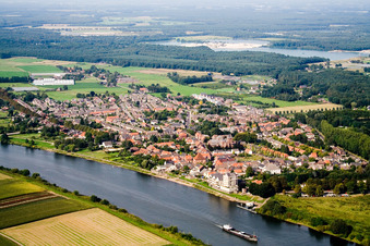 Aerial view of Lottum in the state Limburg, Netherlands