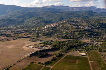 Aerial view of Fayence-Tourrettes Airfield in Tourrettes in the state Var, France