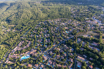 Aerial view of Hotel Domaine de Fayence in Fayence in the state Var, France