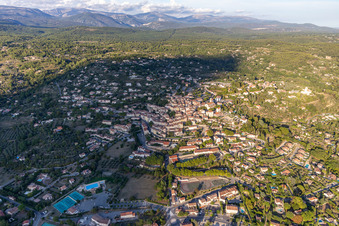 Fayence in the state Var, France from above
