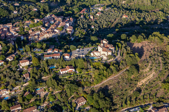 Aerial view of Château du Puy in Tourrettes in the state Var, France