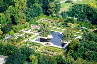Aerial photograpy of Arcen in the state Limburg, Netherlands
