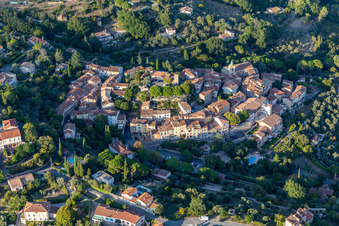 Aerial view of Tourrettes in the state Var, France