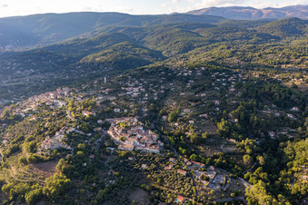 Tourrettes in the state Var, France from above