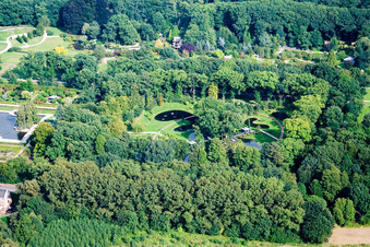 Oblique view of Arcen in the state Limburg, Netherlands