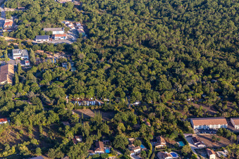 Aerial view of Camping Caravaning du Lac in Montauroux in the state Var, France