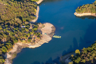 Reservoir: Lac Cassien - Faience in Montauroux in the state Var, France out of the air