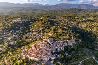 Town View of the streets and houses of the residential areas in Callian in Provence-Alpes-Cote d'Azur, France