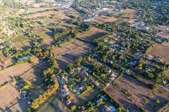 Callian in the state Var, France seen from a drone