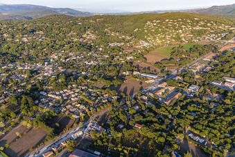 Montauroux in the state Var, France from the drone perspective