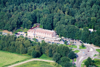 Aerial photograpy of Broekhuizen in the state Limburg, Netherlands