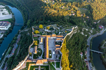 Museum building ensemble Espace Vauban, Musee de la Resistance et de la Deportation and Zoo de Besançon on the citadelle in Besançon in Bourgogne-Franche-Comte, France