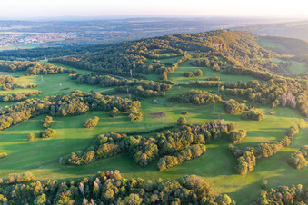 Aerial view of Montfaucon in the state Doubles, France