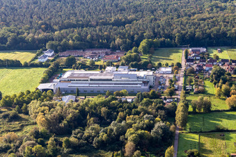 Webasto Mechatronics in the district Schaidt in Wörth am Rhein in the state Rhineland-Palatinate, Germany from above