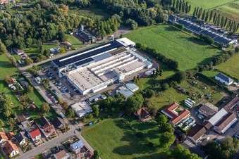 Webasto Mechatronics in the district Schaidt in Wörth am Rhein in the state Rhineland-Palatinate, Germany seen from above