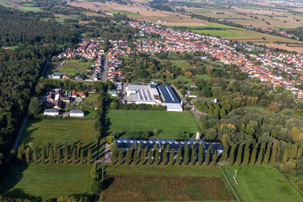 Webasto Mechatronics in the district Schaidt in Wörth am Rhein in the state Rhineland-Palatinate, Germany viewn from the air