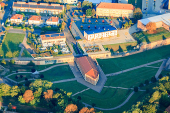 Trench defense building in the Fronte Lamotte city park in Germersheim in the state Rhineland-Palatinate, Germany