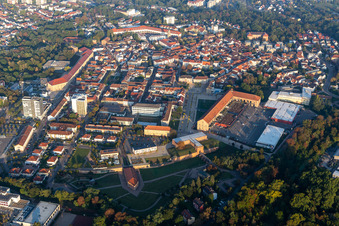 Ensemble space Luitpold-place with Kreisverwaltung Germersheim, Landkreis Germersheim, WIFOe in the inner city center in Germersheim in the state Rhineland-Palatinate, Germany