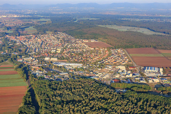 Waldstückring commercial area in Bellheim in the state Rhineland-Palatinate, Germany