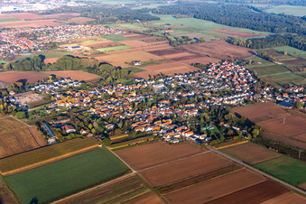 Knittelsheim in the state Rhineland-Palatinate, Germany out of the air