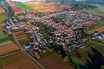 Ottersheim bei Landau in the state Rhineland-Palatinate, Germany from above