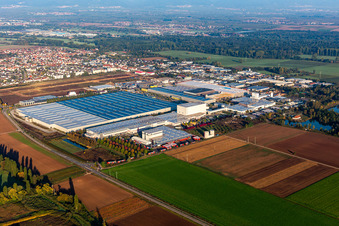 Interpark industrial area in Offenbach an der Queich in the state Rhineland-Palatinate, Germany
