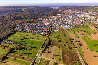 Aerial view of District Reichenbach in Waldbronn in the state Baden-Wuerttemberg, Germany