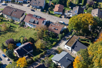Wilhelm-Roether-Straße in the district Langensteinbach in Karlsbad in the state Baden-Wuerttemberg, Germany from above