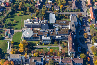 Hospital grounds of the Clinic Ev. Diakonissenanstalt Karlsruhe-Rueppurr in the district Rueppurr in Karlsruhe in the state Baden-Wuerttemberg, Germany