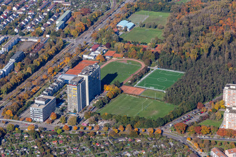 At Rüppurr Castle in the district Weiherfeld-Dammerstock in Karlsruhe in the state Baden-Wuerttemberg, Germany