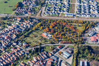 Cemetery in Wörth am Rhein in the state Rhineland-Palatinate, Germany