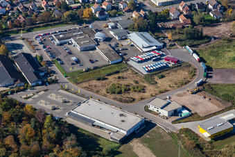 Lauterburgerstr commercial area in Kandel in the state Rhineland-Palatinate, Germany