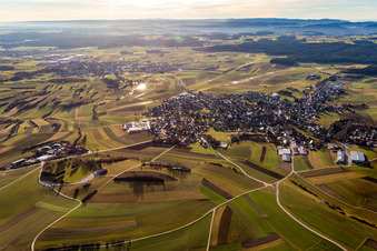 District Hochmössingen in Oberndorf am Neckar in the state Baden-Wuerttemberg, Germany from above