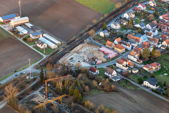Construction site at the railway crossing in the district Schaidt in Wörth am Rhein in the state Rhineland-Palatinate, Germany