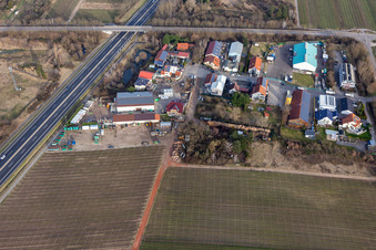 In der Nauroth commercial area in Ellerstadt in the state Rhineland-Palatinate, Germany from above