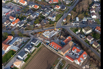Construction site Mühltorstraße-Maxdorfer Straße in Lambsheim in the state Rhineland-Palatinate, Germany