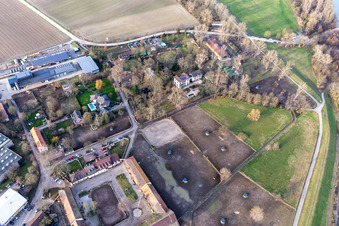 Petersau Estate in the district Mörsch in Frankenthal in the state Rhineland-Palatinate, Germany from above