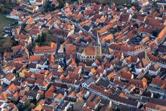 Freinsheim in the state Rhineland-Palatinate, Germany from above
