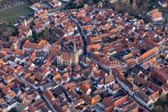 Freinsheim in the state Rhineland-Palatinate, Germany out of the air