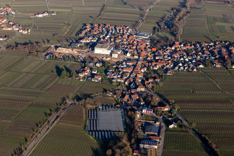 Böchingen in the state Rhineland-Palatinate, Germany from the plane