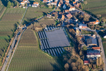 Photovoltaics instead of sports field in Böchingen in the state Rhineland-Palatinate, Germany
