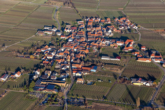 Oblique view of Flemlingen in the state Rhineland-Palatinate, Germany