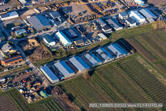 Bird's eye view of Edenkoben in the state Rhineland-Palatinate, Germany