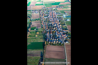 Oblique view of Böbingen in the state Rhineland-Palatinate, Germany